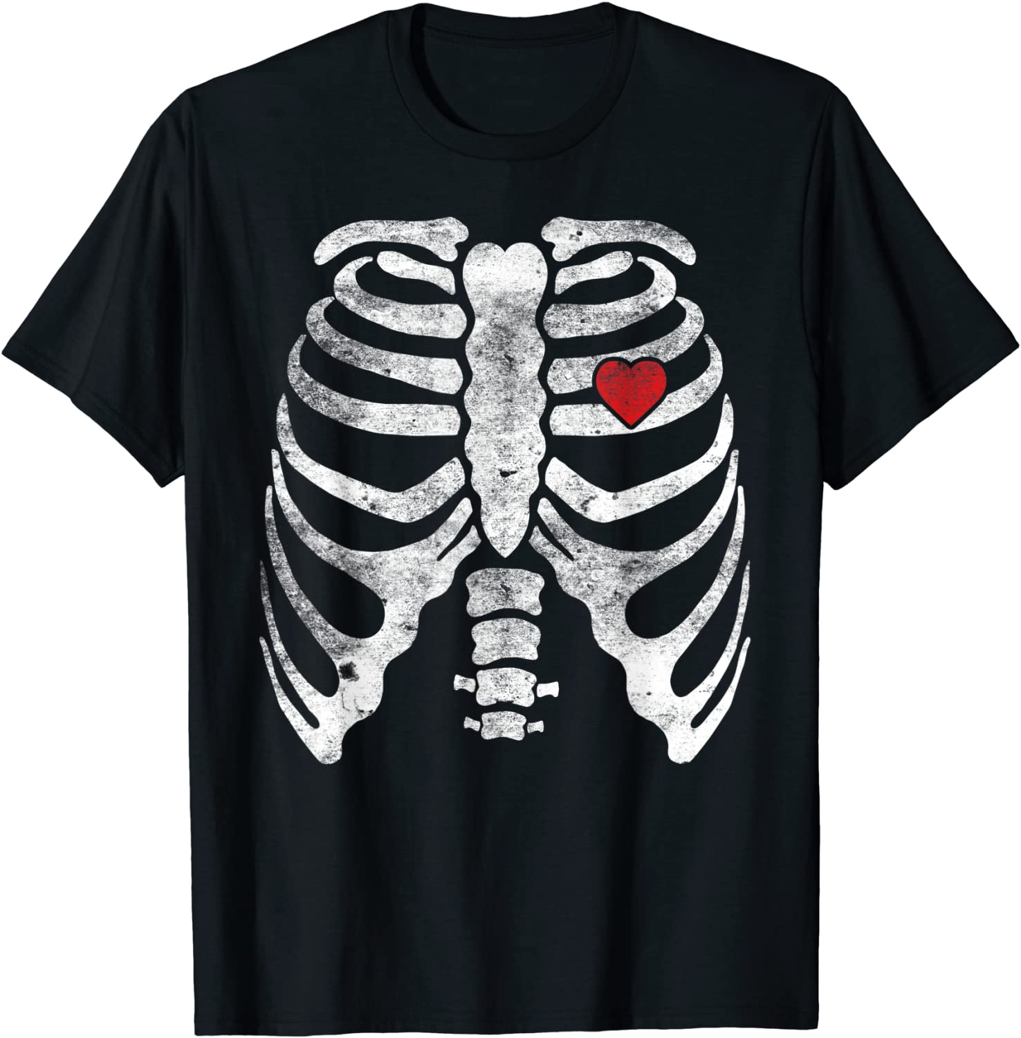 X-Ray Skeleton Rib Cage w/ Heart T-Shirt